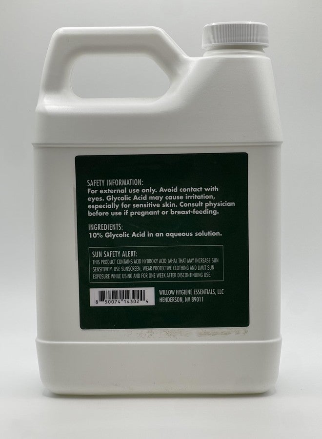 Willow Glycolic Acid 10%,Pure Glycolic Acid Liquid, Glycolic Acid for Makeup, Serum, Toner & Lotion, Industrial Cosmetic Application, Skin & Hair Care Product, Glycolic Acid Bulk, Manufactured in USA, 32 oz - Image 2